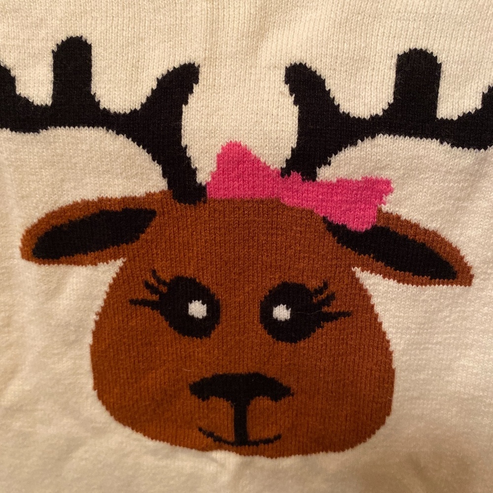 Girl Christmas Reindeer Sweater